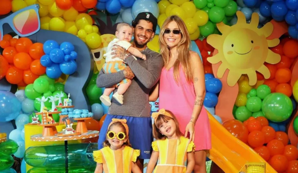 virginia e zé felipe com os três filhos