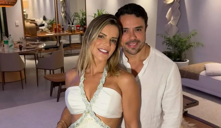 Francieli Rozales e o marido Márcio Carpena, advogado que morreu em acidente aéreo em São Paulo