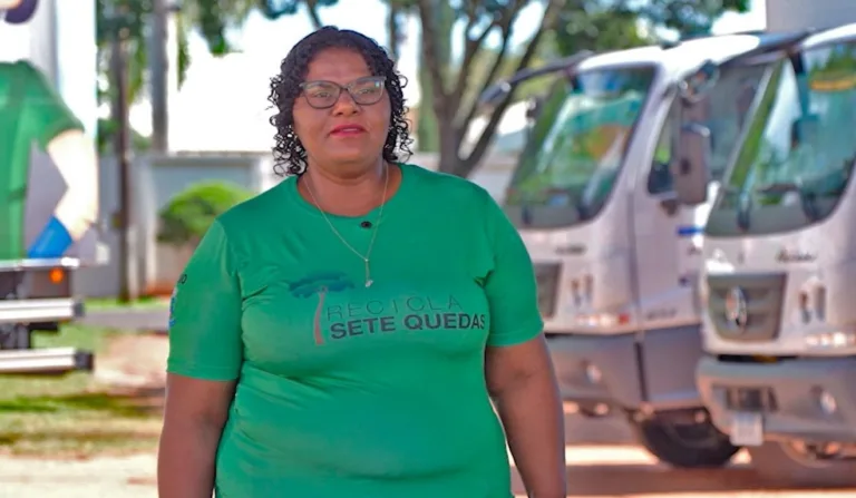 mulher auxiliada pela itaipu