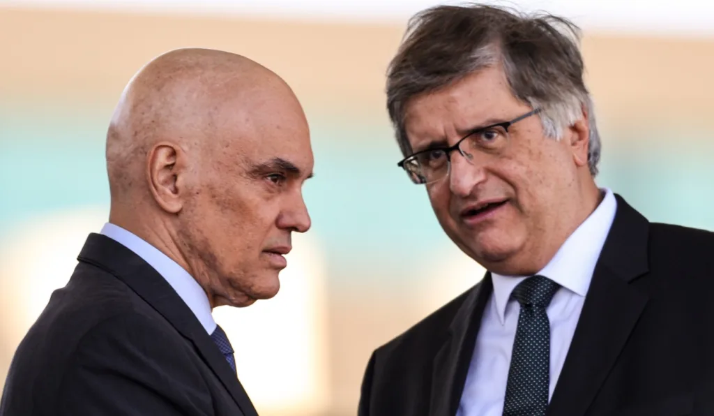 ministro Alexandre de Moraes, do STF, e procurador-geral Paulo Gonet