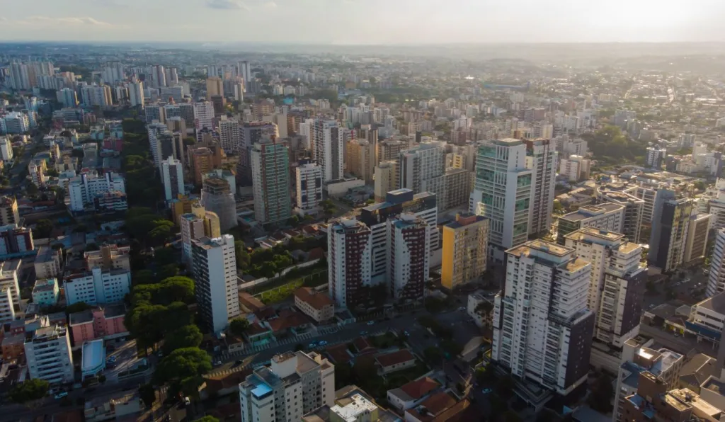 imagem aérea de Curitiba