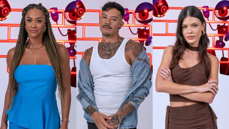 Aline, Gabriel e Vitória no BBB 25 (Imagem: Fabio Rocha / Globo)
