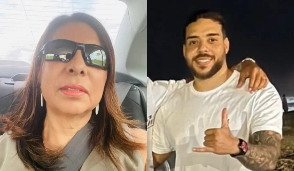 mãe ao lado do torcedor estuprado