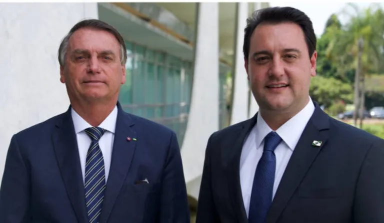 Ratinho Junior e Jair Bolsonaro em Brasília