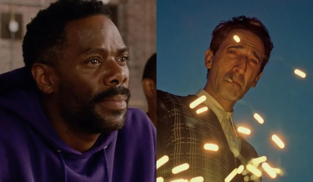 Colman Domingo que participou do filme ‘Sing Sing’ e Adrien Brody que interpretou um arquiteto na obra ‘O Brutalista’.