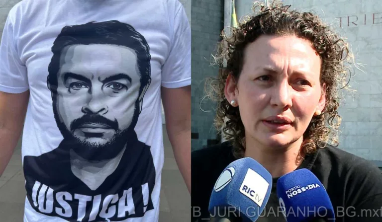 Viúva e familiares de Marcelo Arruda acompanham julgamento de Jorge Guaranho, acusado do assassinato do guarda municipal durante uma festa de aniversário em Foz do Iguaçu.