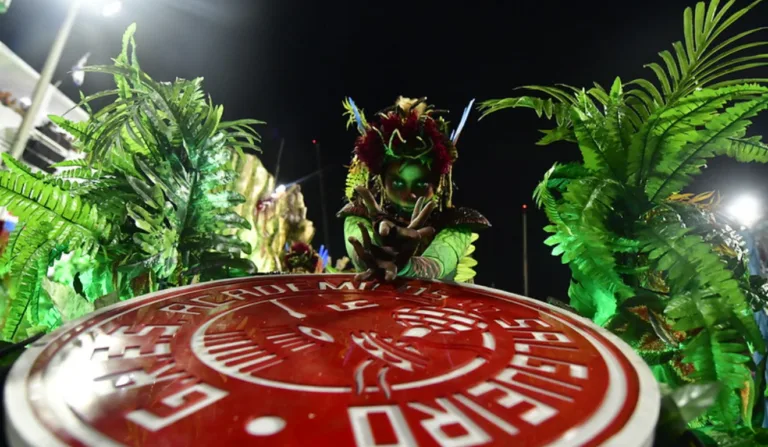 Membros da escola de samba Salgueiro, no carnaval de 2024.