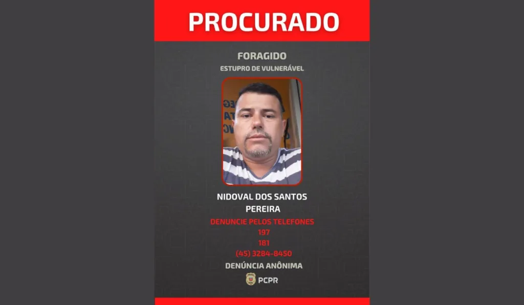 Homem condenado por violentar a enteada está foragido no Paraná