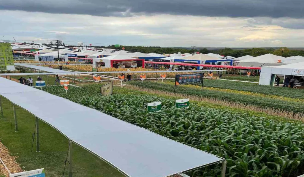Espaço de plantações do Show Rural