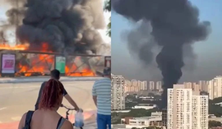 Queda de avião assusta moradores da Zona Oeste de São Paulo (Foto: Reprodução/ Redes Sociais)
