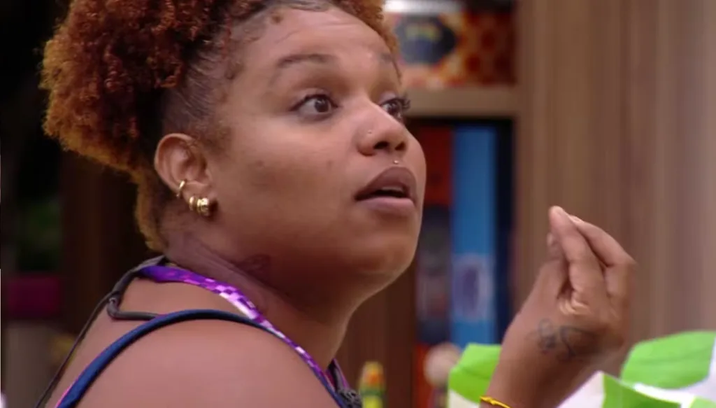 Camilla em climão no BBB 25 (Imagem: Reprodução)