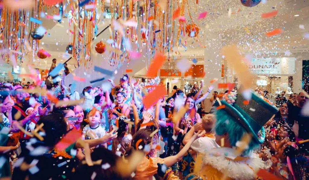 carnaval dentro de shopping