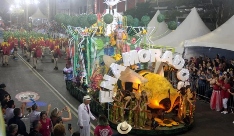 Carro alegórico utilizado pela Escola Enamorados do Samba.