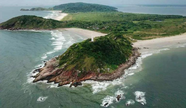 Imagém aérea da Ilha do Mel