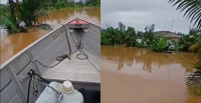 Bombeiros usaram embarcação para salvar 13 crianças em Guaratuba