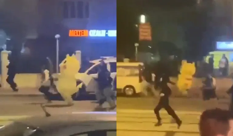 pikachu fugindo da polícia