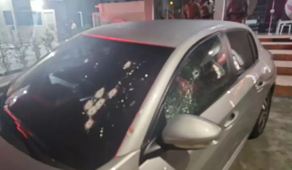 carro em que grávida estava quando foi baleada