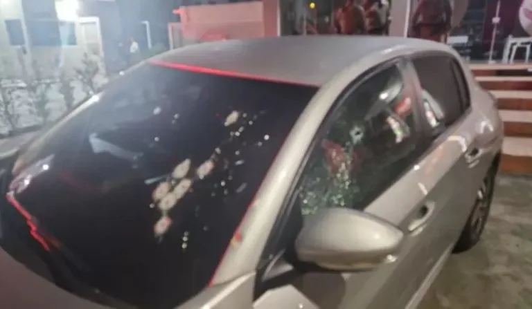 carro em que grávida estava quando foi baleada