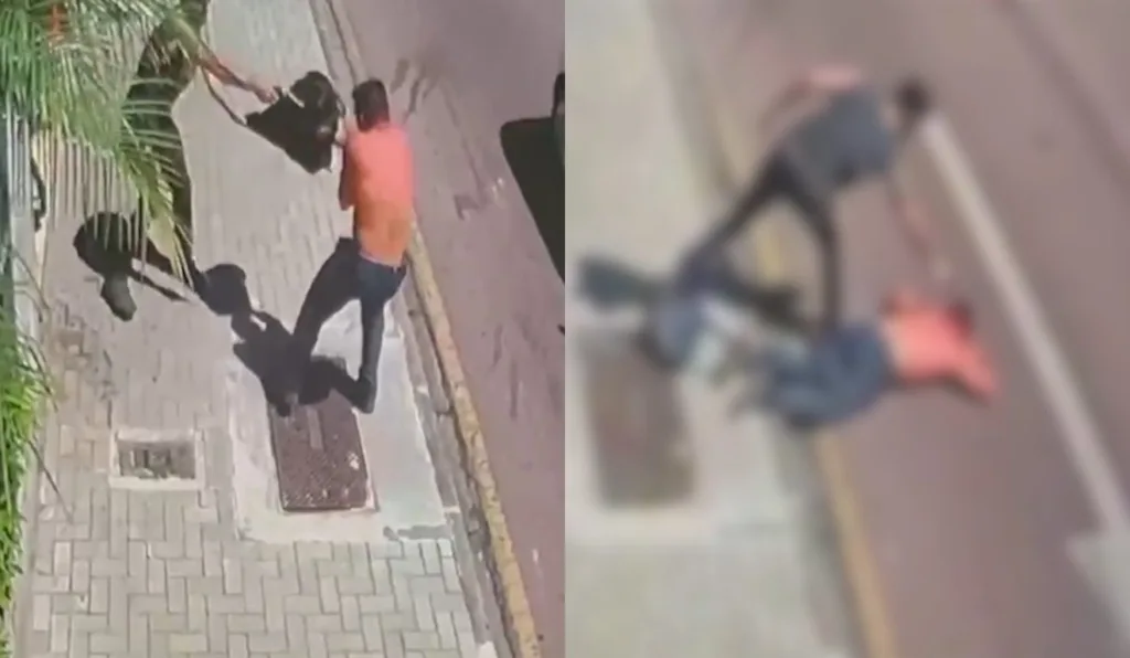 PM diz que suspeito arrastou o corpo para dentro do estabelecimento