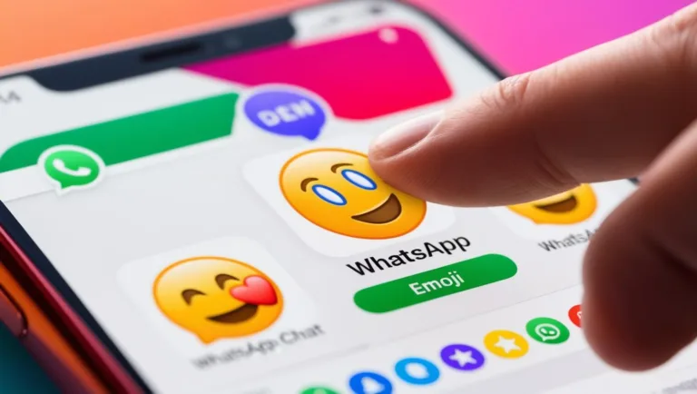 pessoa usando Emoji no Whatsapp