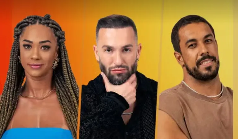 Aline, Diego e Maike estão no 10º Paredão (Imagem: Reprodução)
