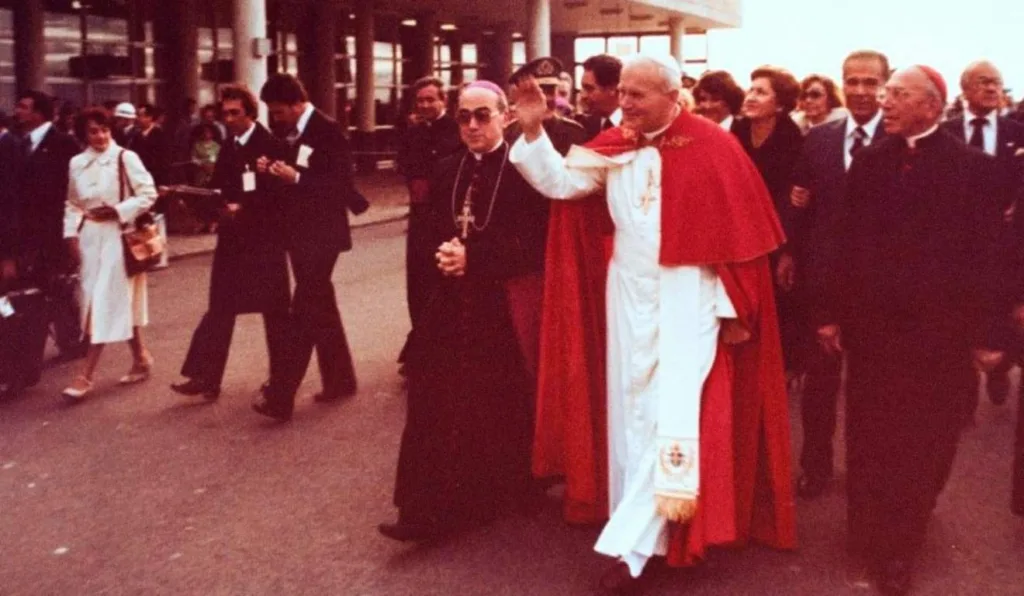 Papa João Paulo II no Centro Cívico.