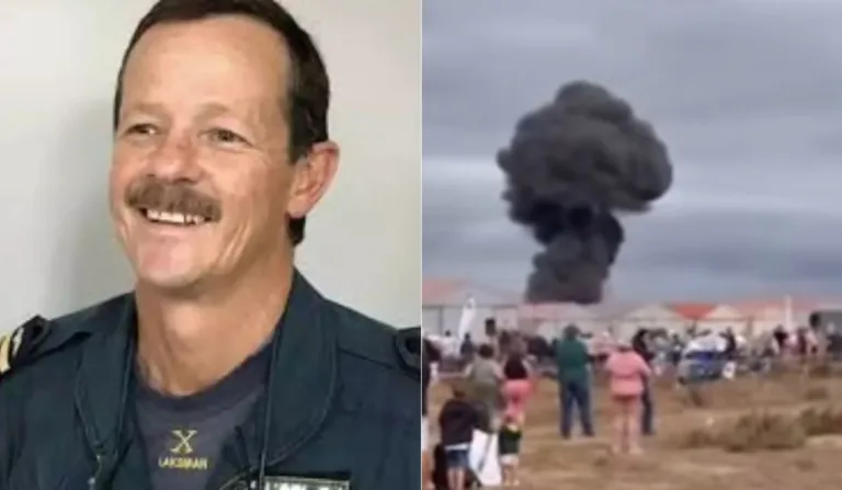 Veja momento em que avião cai durante show aéreo e explode; piloto morre