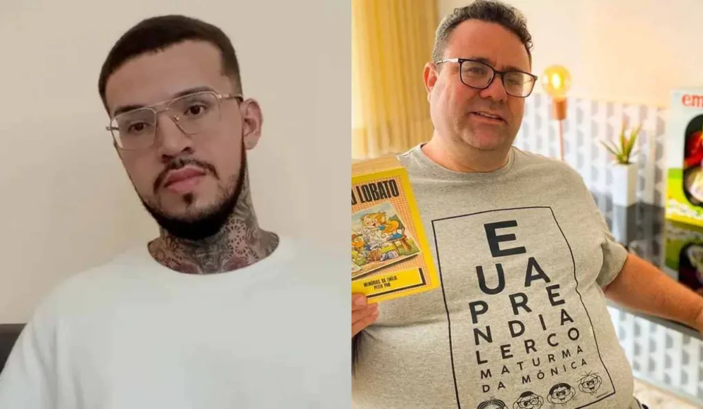 Jonathan Barros Cardoso e o jornalista Cristiano Luiz Freitas