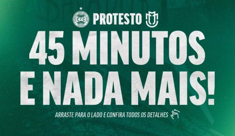 Protesto do Coletivo Coritibano, grupo de torcedores do Coritiba