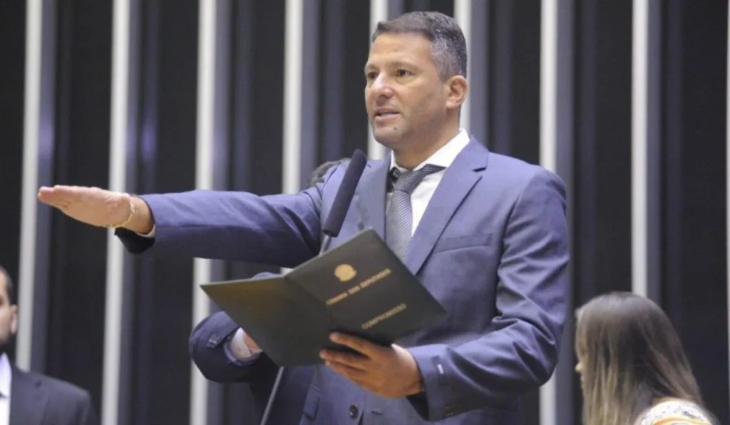 Washington na posse como deputado federal, em 2018.