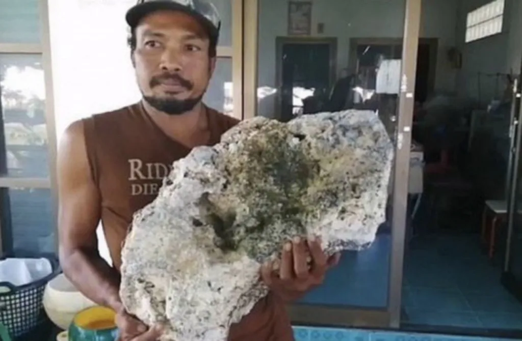 Não à toa o âmbar deixou o catador milionário: pesava 17 quilos
