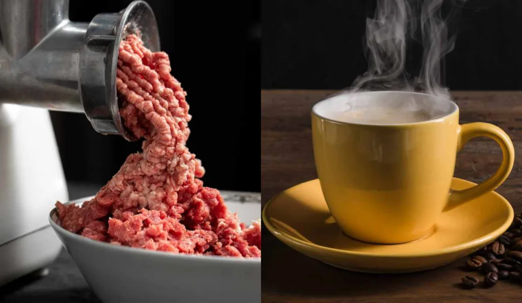 Carne moída e café