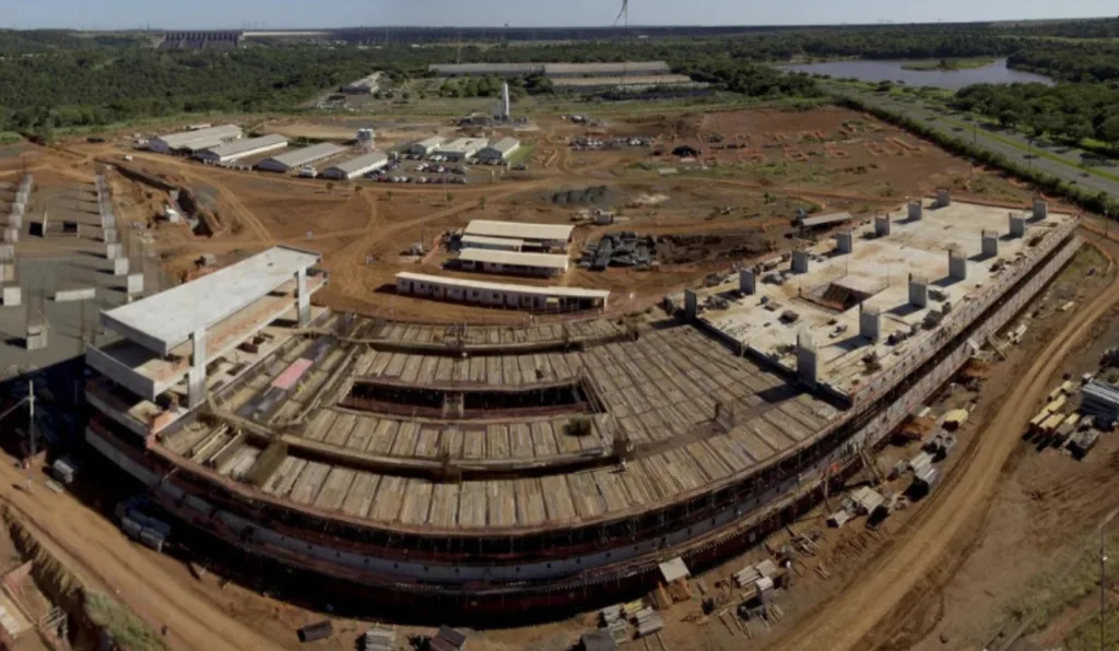 obras no campus da unila vista de cima