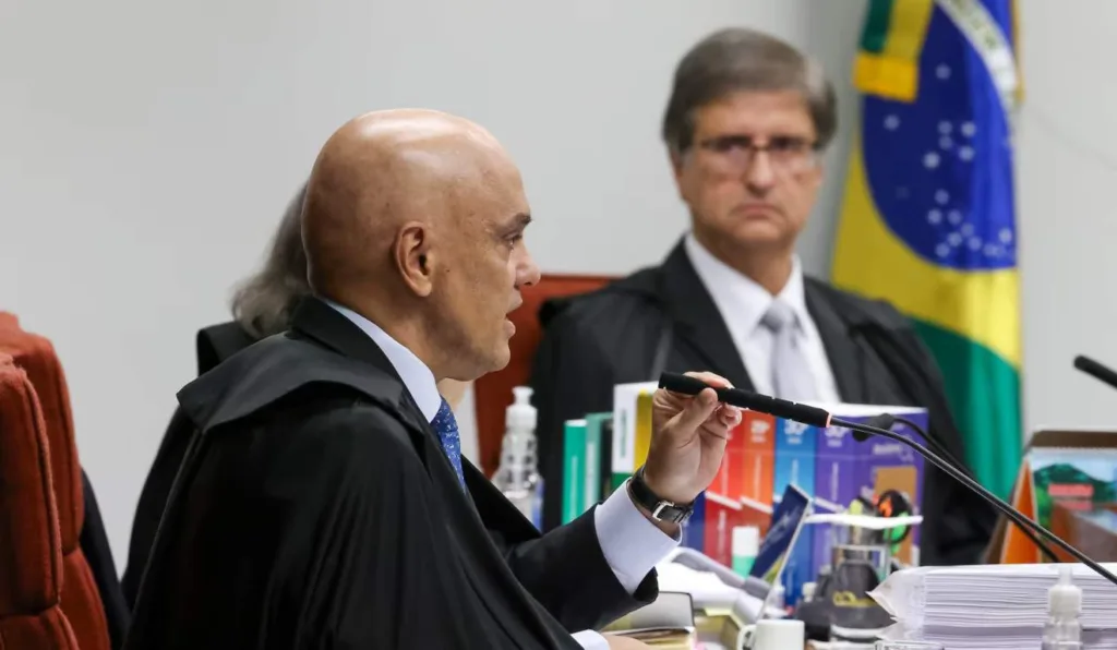 Ministro Alexandre de Moraes durante julgamento