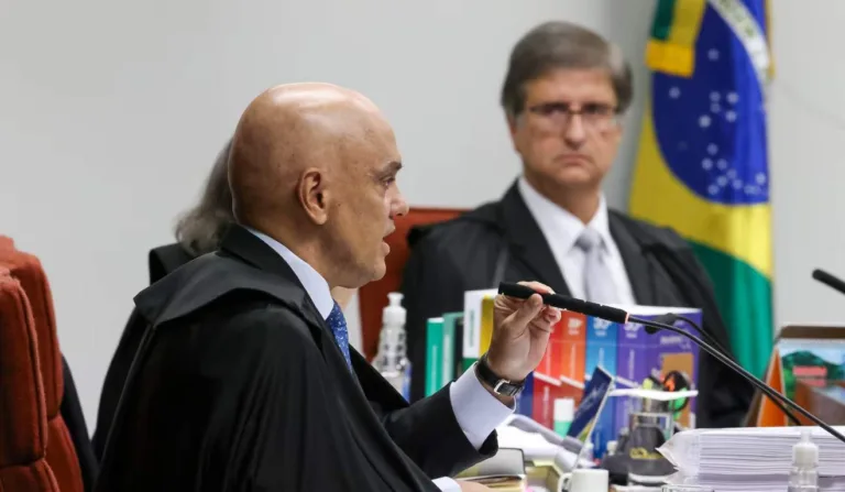 Ministro Alexandre de Moraes durante julgamento