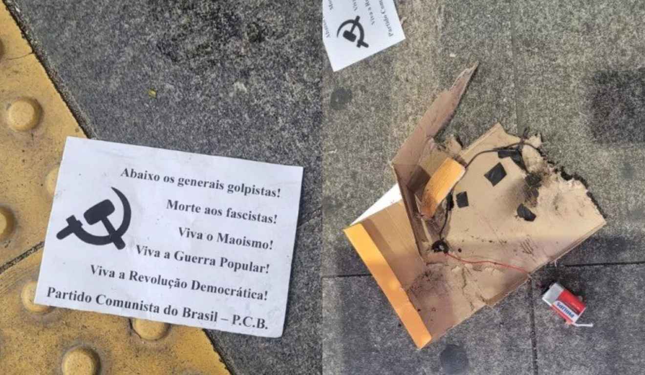bilhetes da bomba supostamente do partido comunista