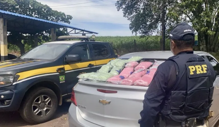 Mulher sem CNH esconde droga em puff e PRF faz segunda maior apreensão da história