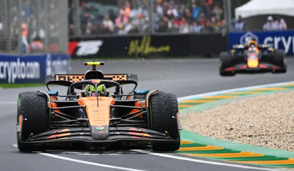 Lando Norris e Max Verstappen no GP da Austrália de F1