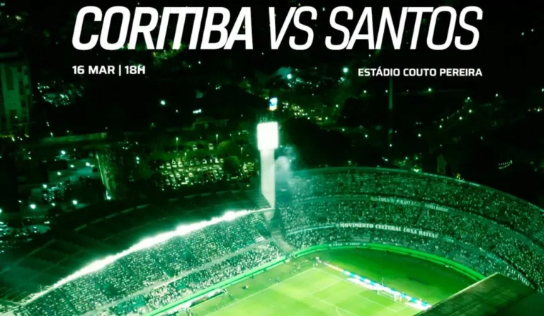 Banner amistoso Coritiba x Santos