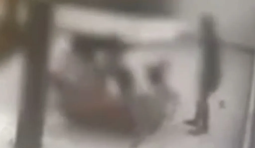 menina esmagada por pilastra de balanço