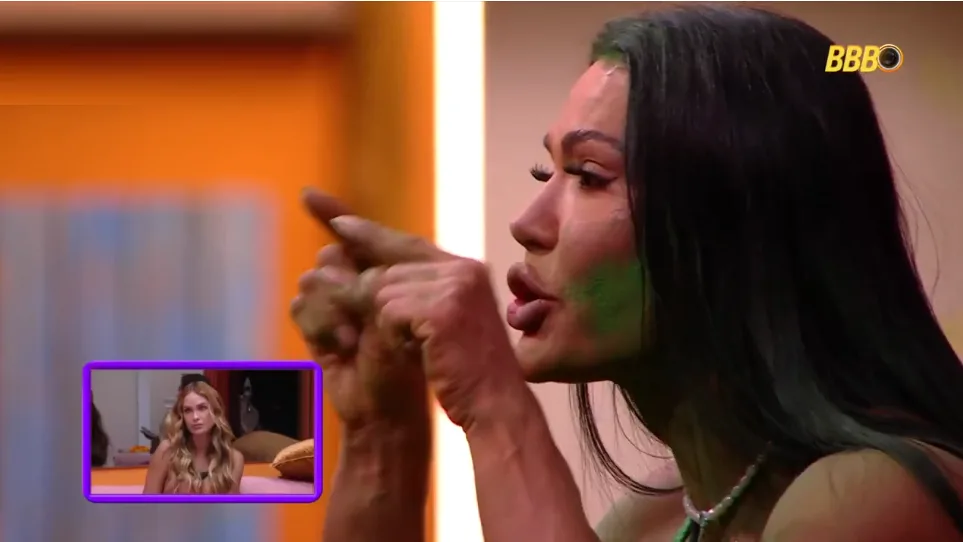 Gracyanne discute com Aline no BBB 25 (Imagem: Reprodução)