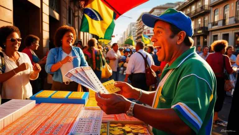 homem fliz com um bilhete de loteria