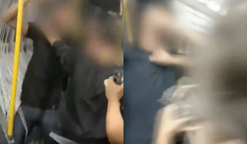 Passageiros trocando socos dentro de ônibus
