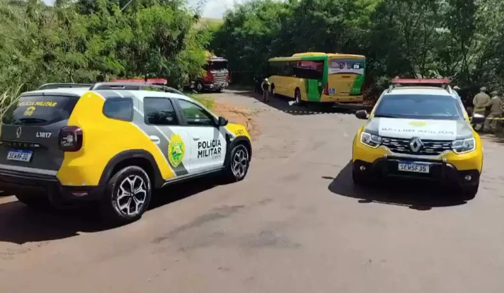 Local de acidente com polícia