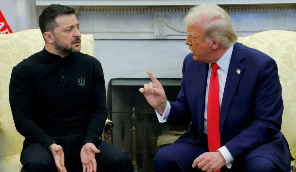 Trump e Zelensky discutindo