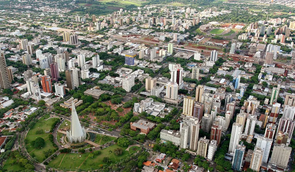 foto da cidade de Maringá, onde um morador levou o prêmio máximo da Nota Paraná