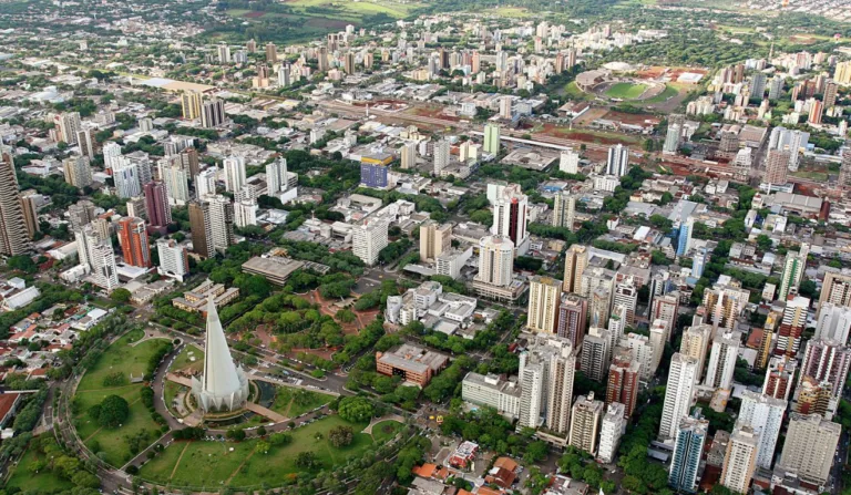 foto da cidade de Maringá, onde um morador levou o prêmio máximo da Nota Paraná