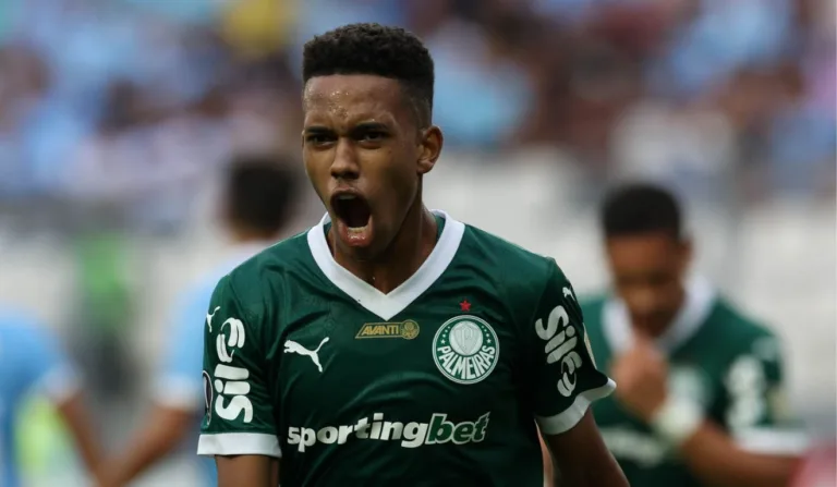 Estevão marcou na vitória do Palmeiras na Libertadores