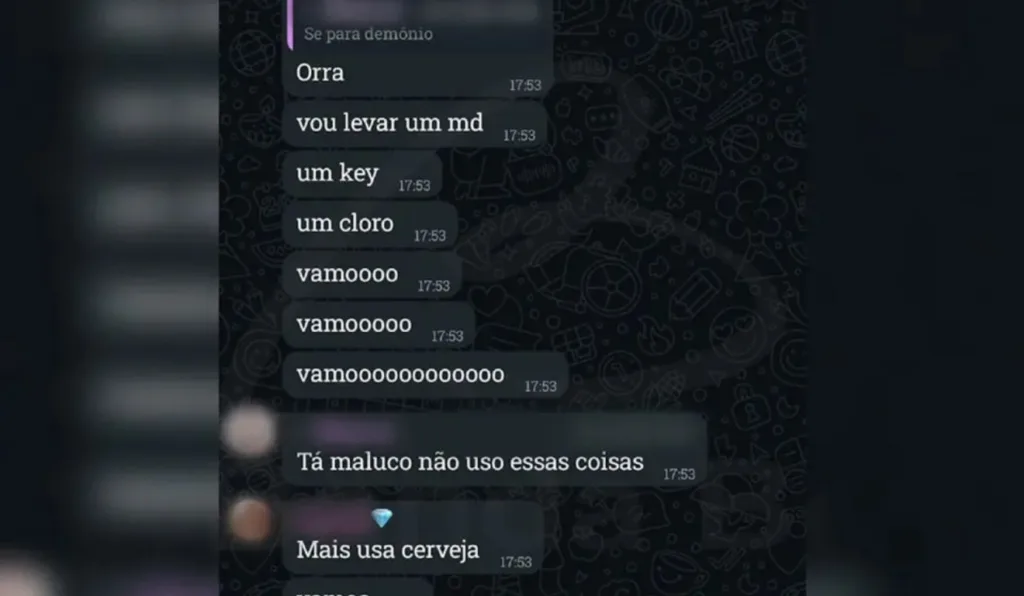 Mensagens mostram consumo de drogas em festa que jovem morreu afogada