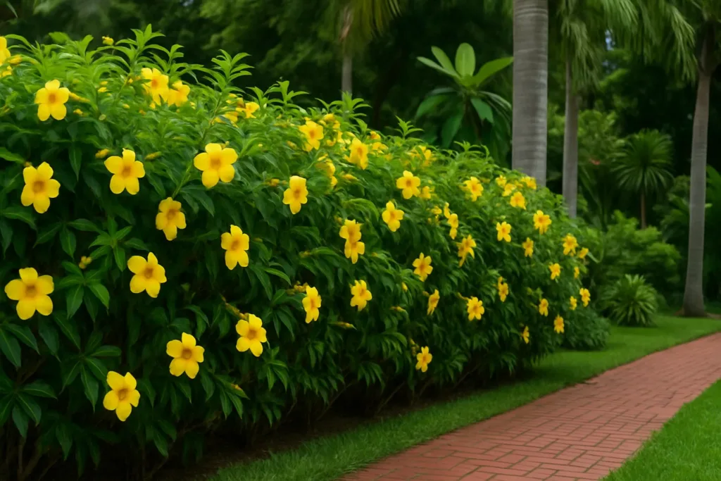 4 formas de usar a trombeta-de-ouro no paisagismo com impacto